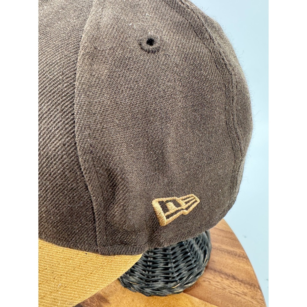 New Era Detroit Tigers Fitted Hat Mens 7 5/8 Brown Gold 59FIFTY MLB Baseball Cap - Picture 8 of 15